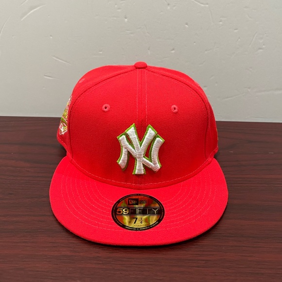 New Era 59Fifty, Fitted Hat, New York Yankees, Pink, Green & White - Picture 1 of 10
